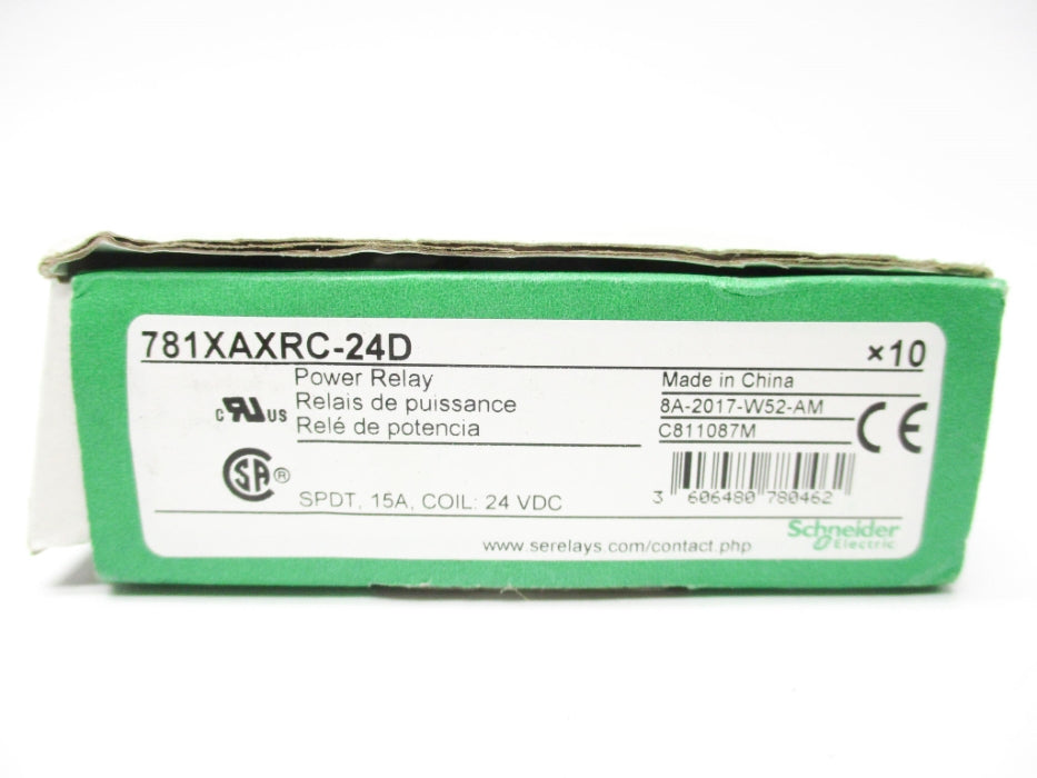 SCHNEIDER ELECTRIC 781XAXRC-24D 15A 24VDC (PKG OF 10) NSMP
