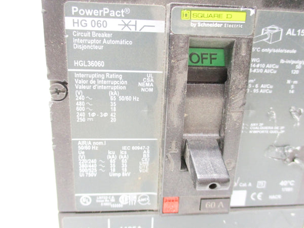 SQUARE D HGL36060 600V 60A NSNP