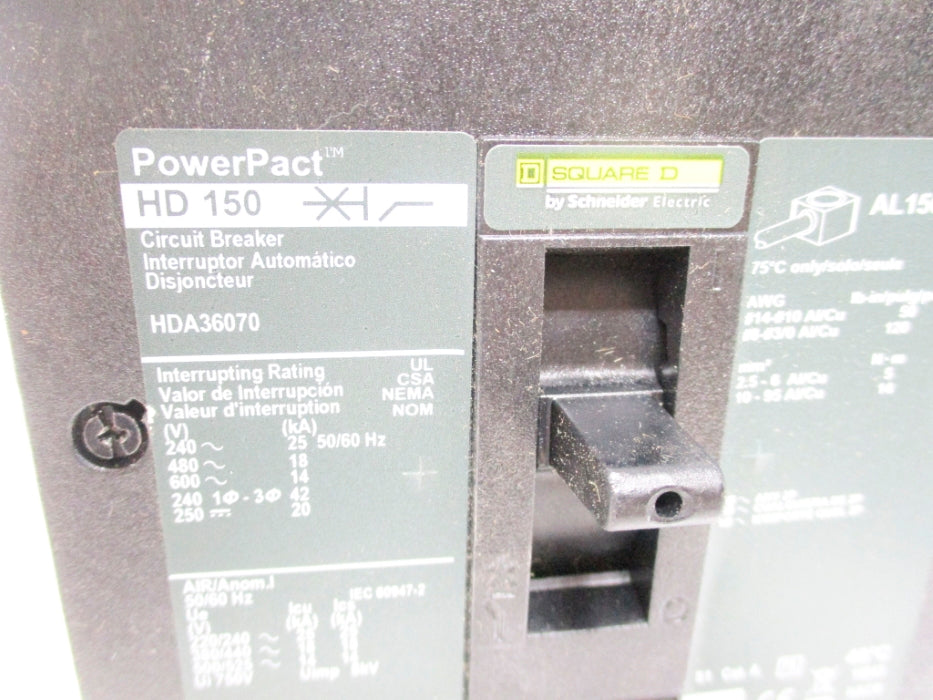 SQUARE D HDA36070 600V 70A NSNP