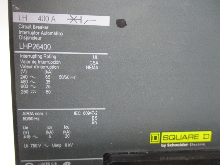 SQUARE D LHP26400 600V 400A NSNP