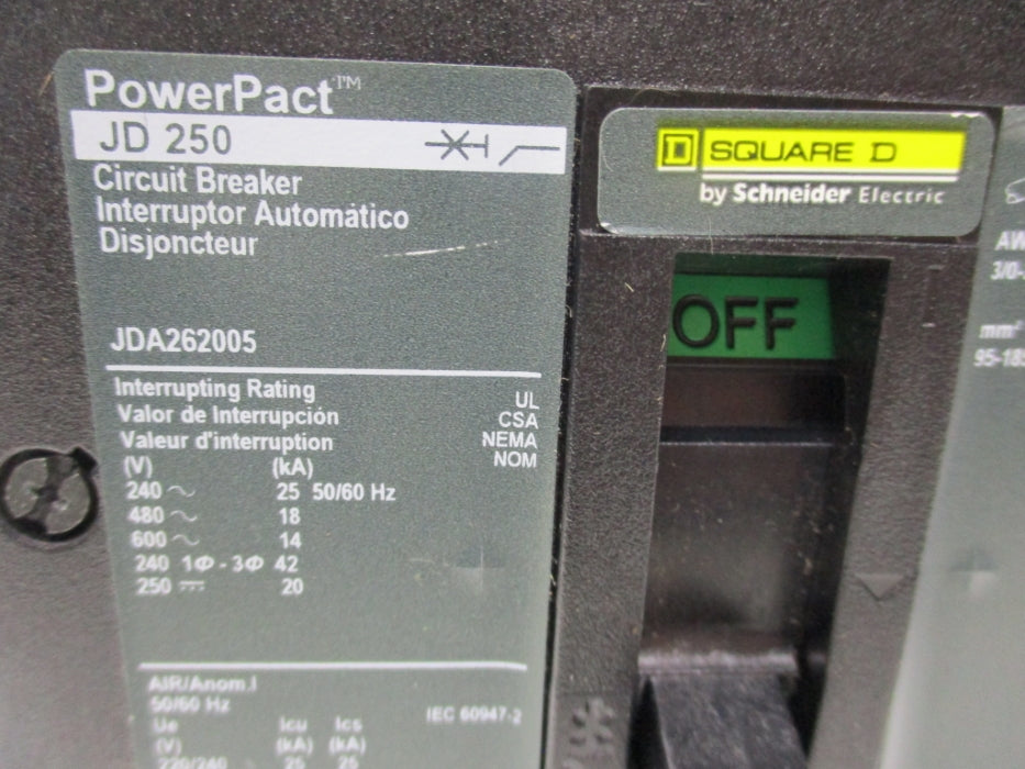SQUARE D JDA262005 600V 200A NSNP