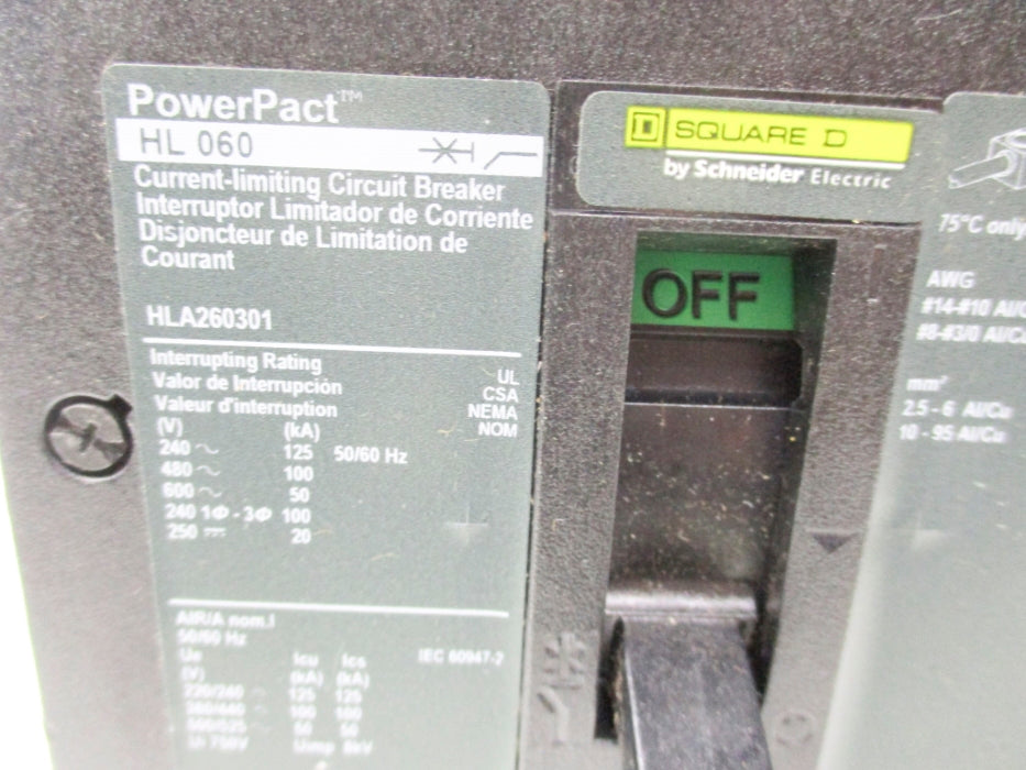 SQUARE D HLA260301 600V 30A NSNP