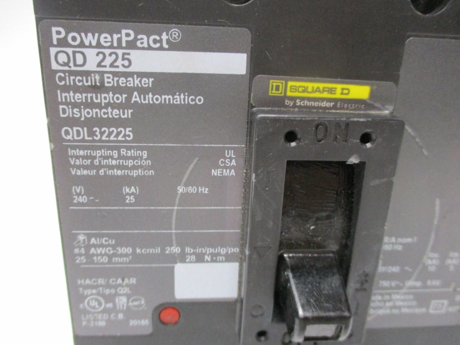 SQUARE D QDL32225 240V 225A (AS PICTURED) NSNP