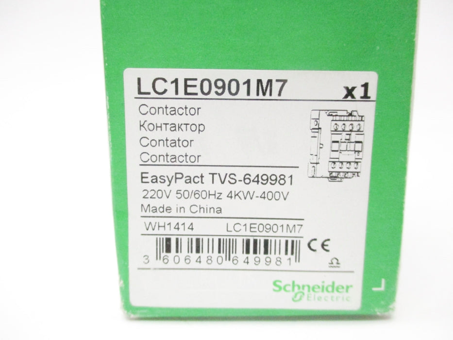 SCHNEIDER ELECTRIC LC1E0901M7 230V (AS PICTURED) NSMP