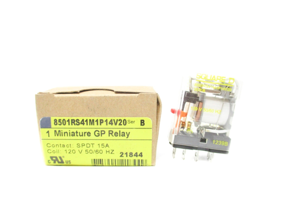 SQUARE D 8501RS41M1P14V20 SER. B 15A 120V NSMP