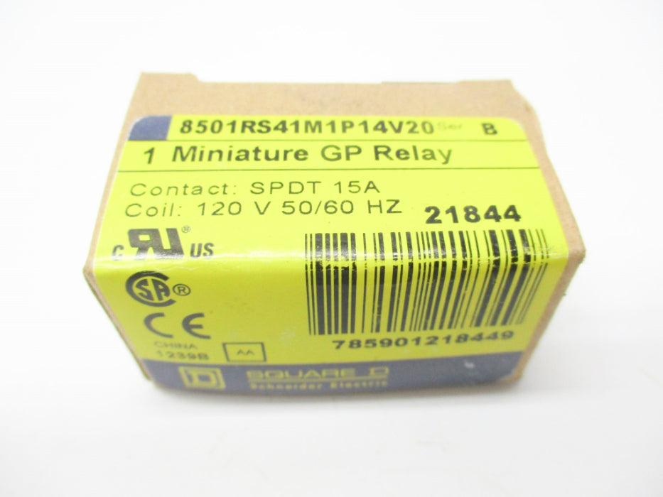 SQUARE D 8501RS41M1P14V20 SER. B 15A 120V NSMP