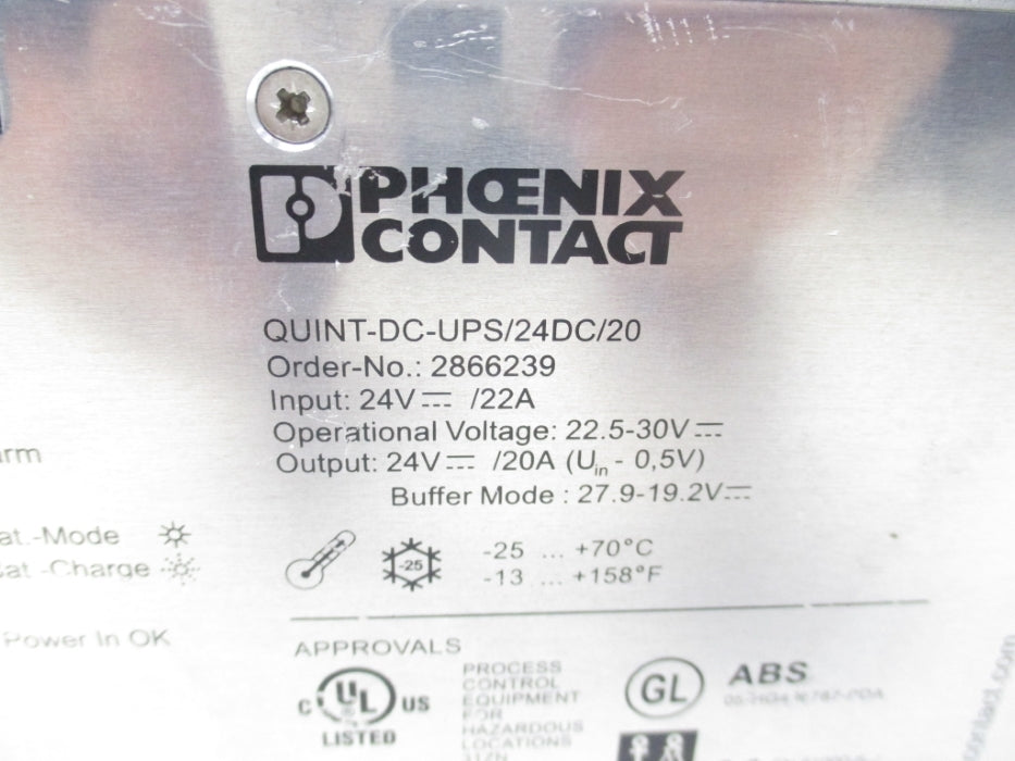 PHOENIX CONTACT QUINT-DC-UPS/24DC/20 UNMP