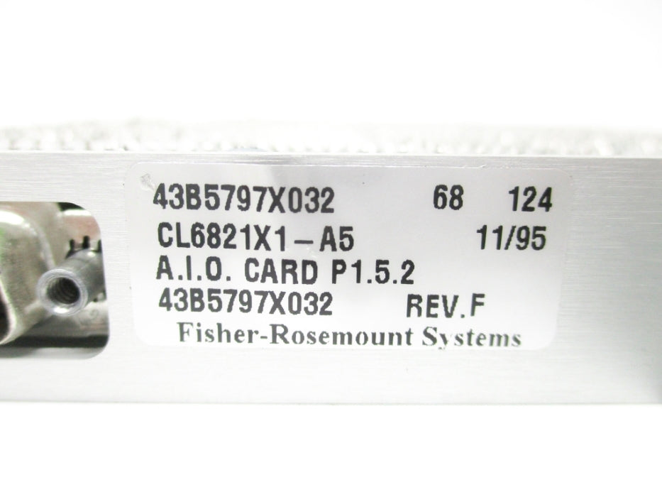 FISHER ROSEMOUNT CL6821X1-A5 43B5797X032 REV. F NSNP