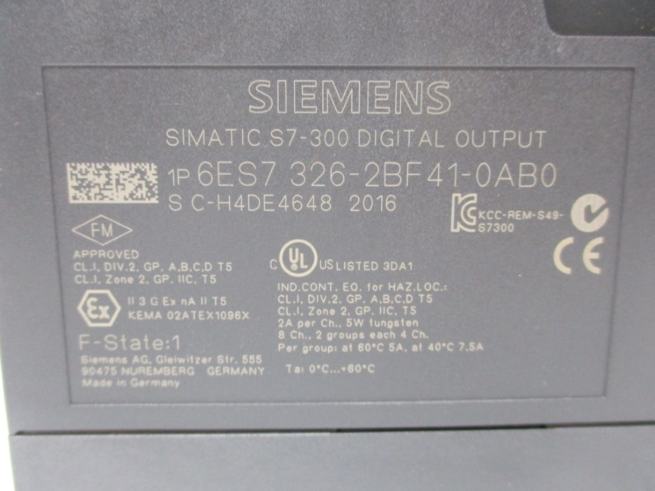 SIEMENS 6ES7326-2BF41-0AB0 NSNP