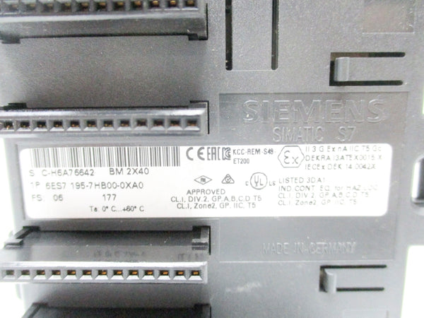 SIEMENS 6ES7195-7HB00-0XA0 NSNP