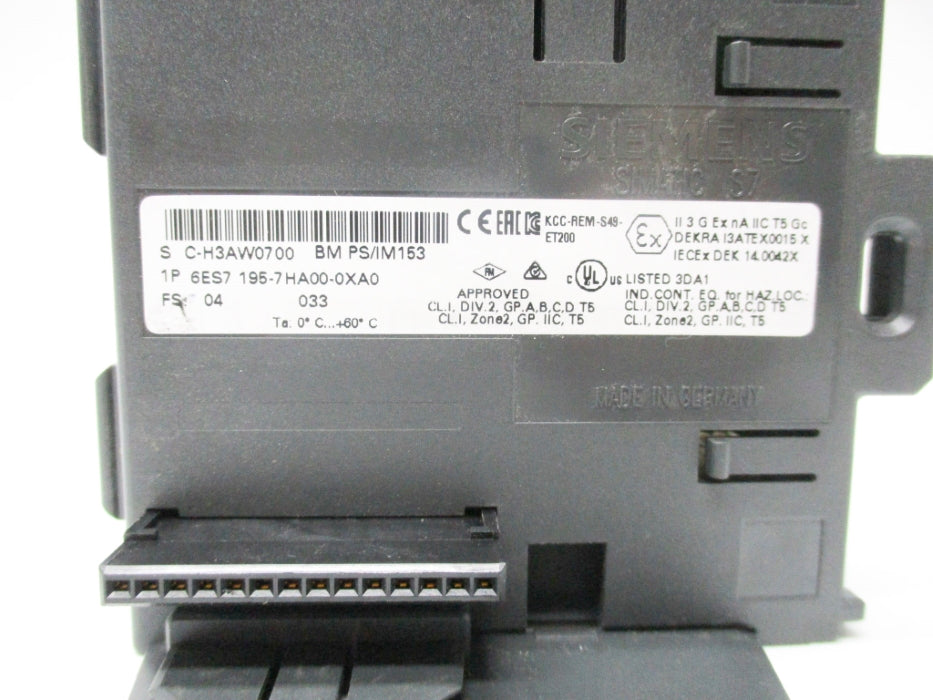 SIEMENS 6ES7195-7HA00-0XA0 NSNP