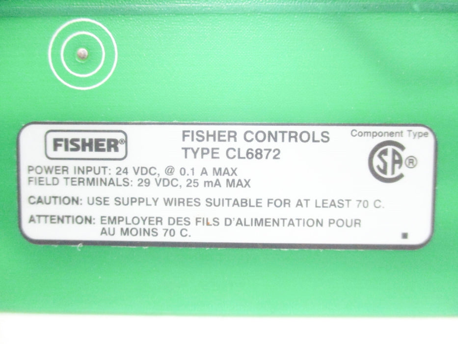FISHER CONTROLS CL6872 UNMP