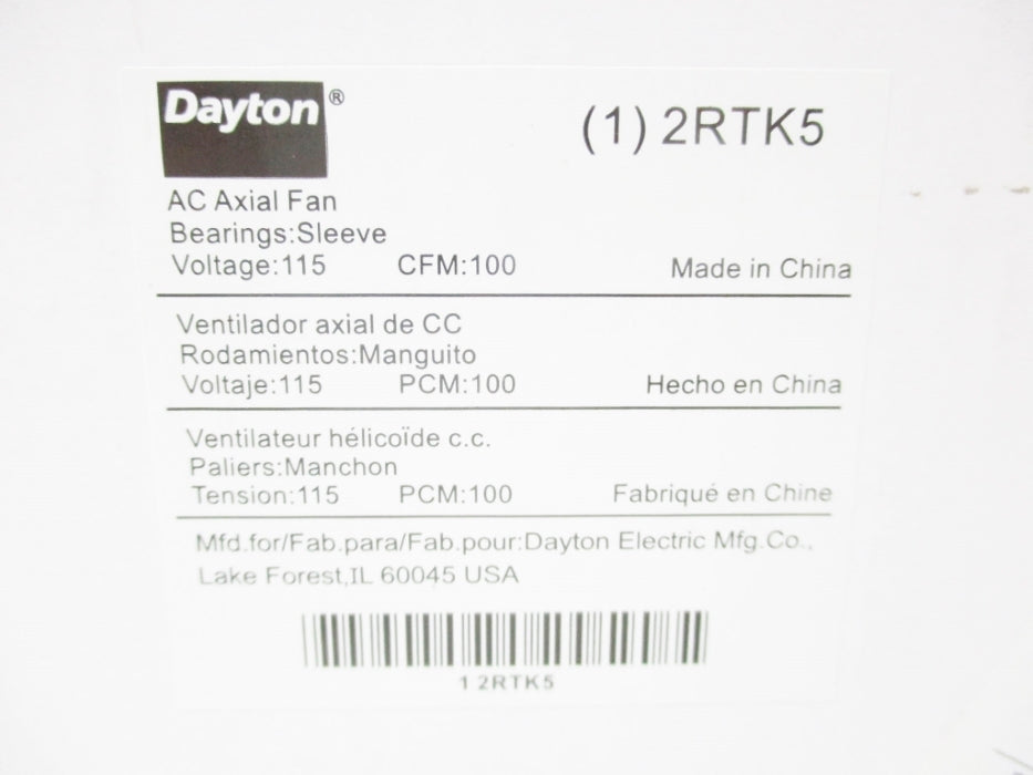 DAYTON 2RTK5 NSMP