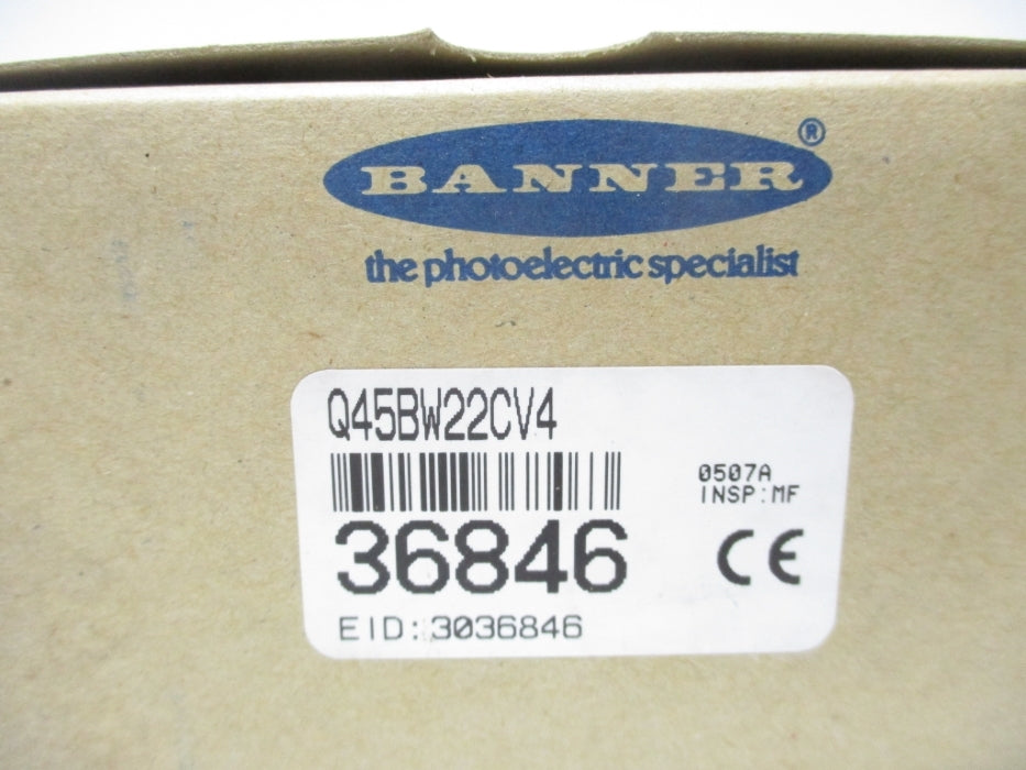 BANNER ENGINEERING Q45BW22CV4 36846 90-250VAC NSMP