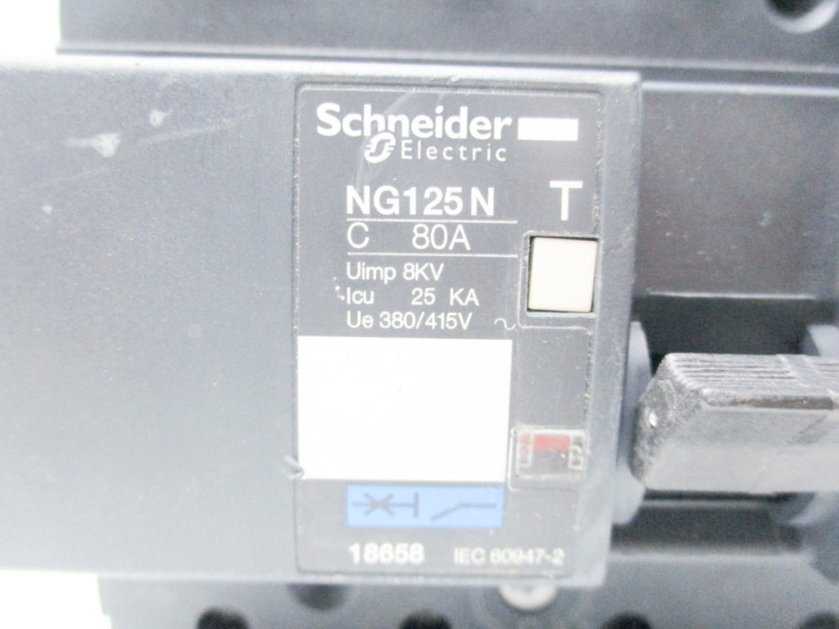 SCHNEIDER ELECTRIC NG125N 18658 80A 415V UNMP