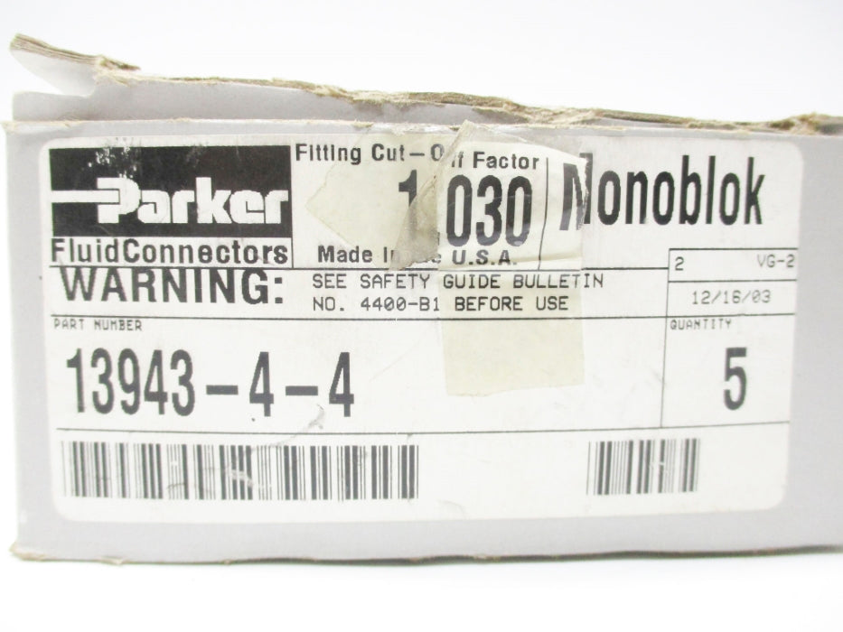 PARKER 13943-4-4 (PKG OF 5) NSMP