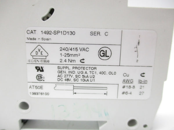 ALLEN BRADLEY 1492-SP1D130 SER. C 240/415VAC 13A NSNP
