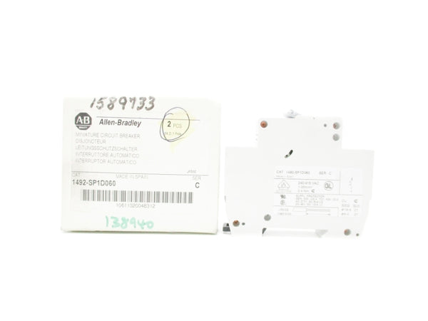 ALLEN BRADLEY 1492-SP1D060 SER. C 48V 6A (PKG OF 2) NSMP
