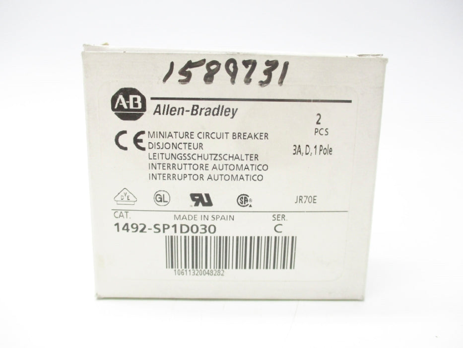 ALLEN BRADLEY 1492-SP1D030 SER. C 48V 3A (PKG OF 2) NSMP