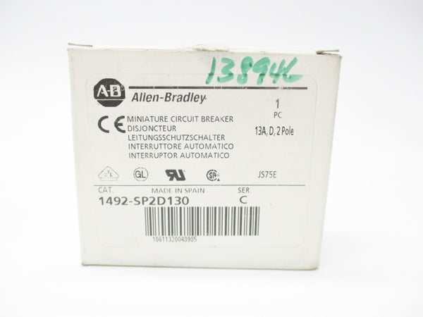 ALLEN BRADLEY 1492-SP2D130 SER. C 13A NSMP