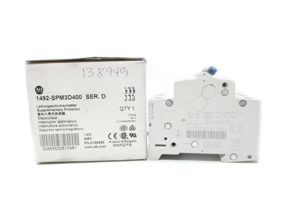 ALLEN BRADLEY 1492-SPM3D400 SER. C (WH) NSMP