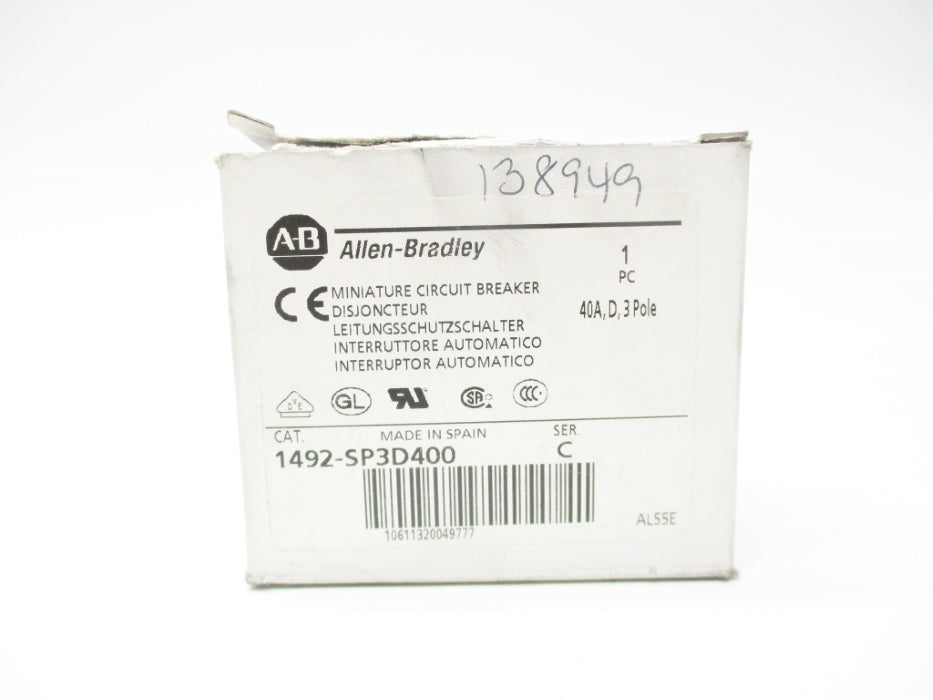 ALLEN BRADLEY 1492-SP3D400 SER. C (WH) NSMP