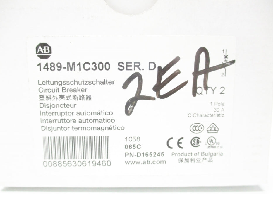 ALLEN BRADLEY 1489-M1C300 SER. D 30A NSMP