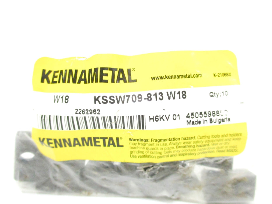 KENNAMETAL KSSW709-813W18 (PKG OF 10) NSMP
