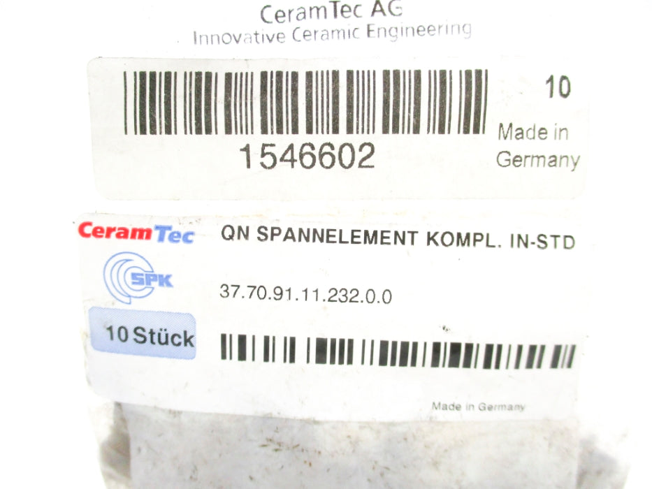 CERAMTEC 37.70.91.11.232.0.0 1546602 (PKG OF 10) NSMP