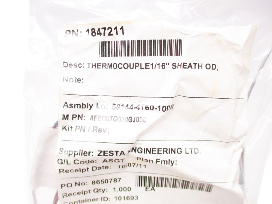 ZESTA ENGINEERING 1847211 NSMP