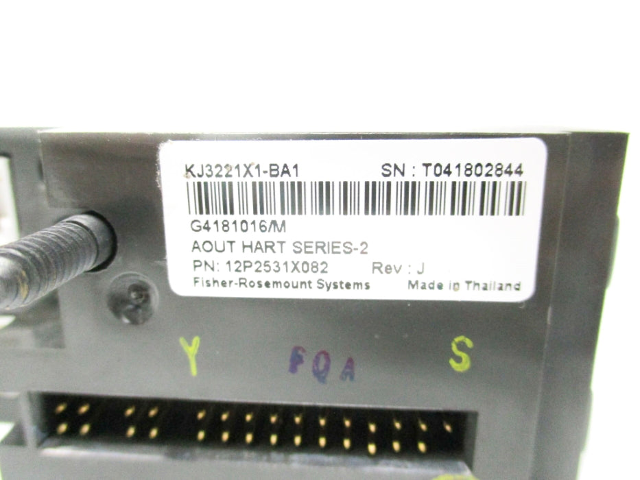 FISHER ROSEMOUNT KJ3221X1-BA1 12P2531X082 REV. J NSNP