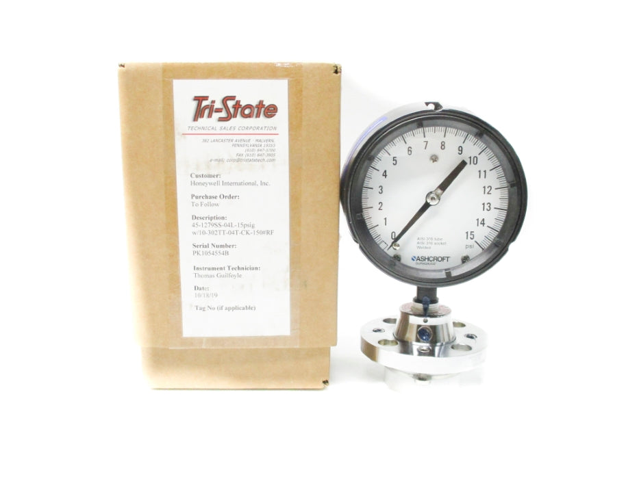ASHCROFT 45-1279SS-04L 0-15PSI NSMP