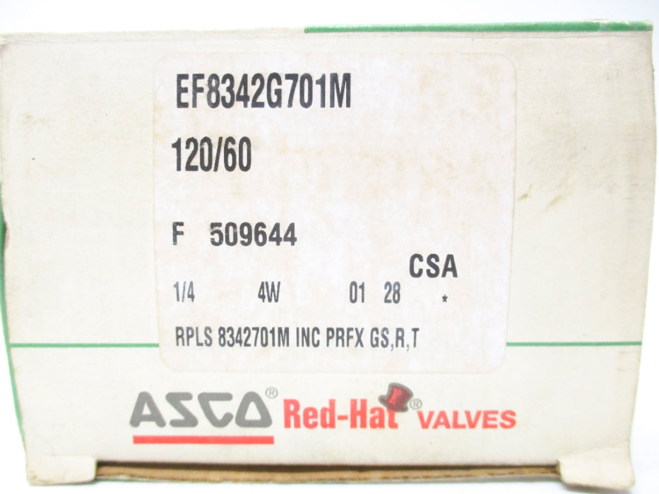 ASCO EF8342G701M 120V 100PSI NSMP