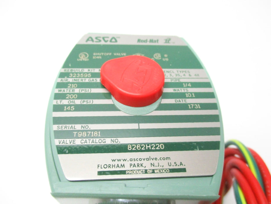 ASCO 8262H220 110/120V 200PSI 1/4" NSMP