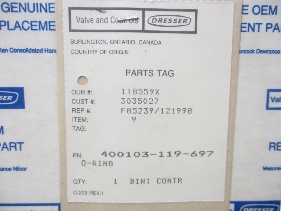 DRESSER 400103-119-697 NSMP