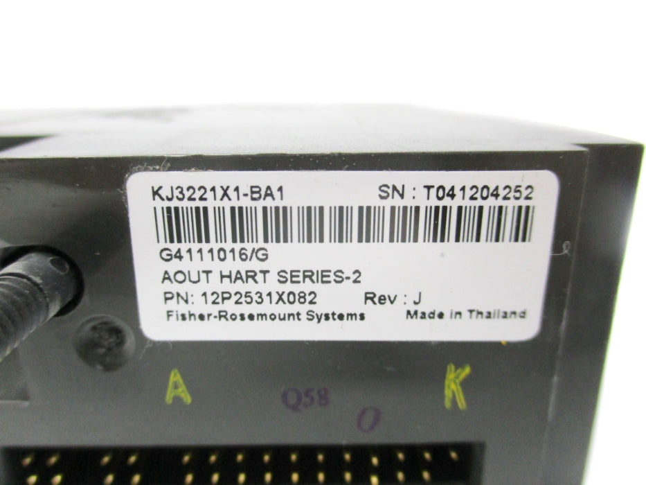 FISHER ROSEMOUNT KJ3221X1-BA1 12P2531X082 REV. J UNMP