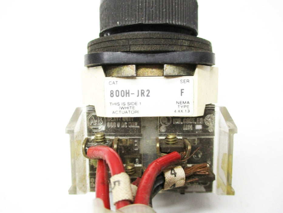 ALLEN BRADLEY 800H-JR2A SER. F (AS PICTURED) UNMP