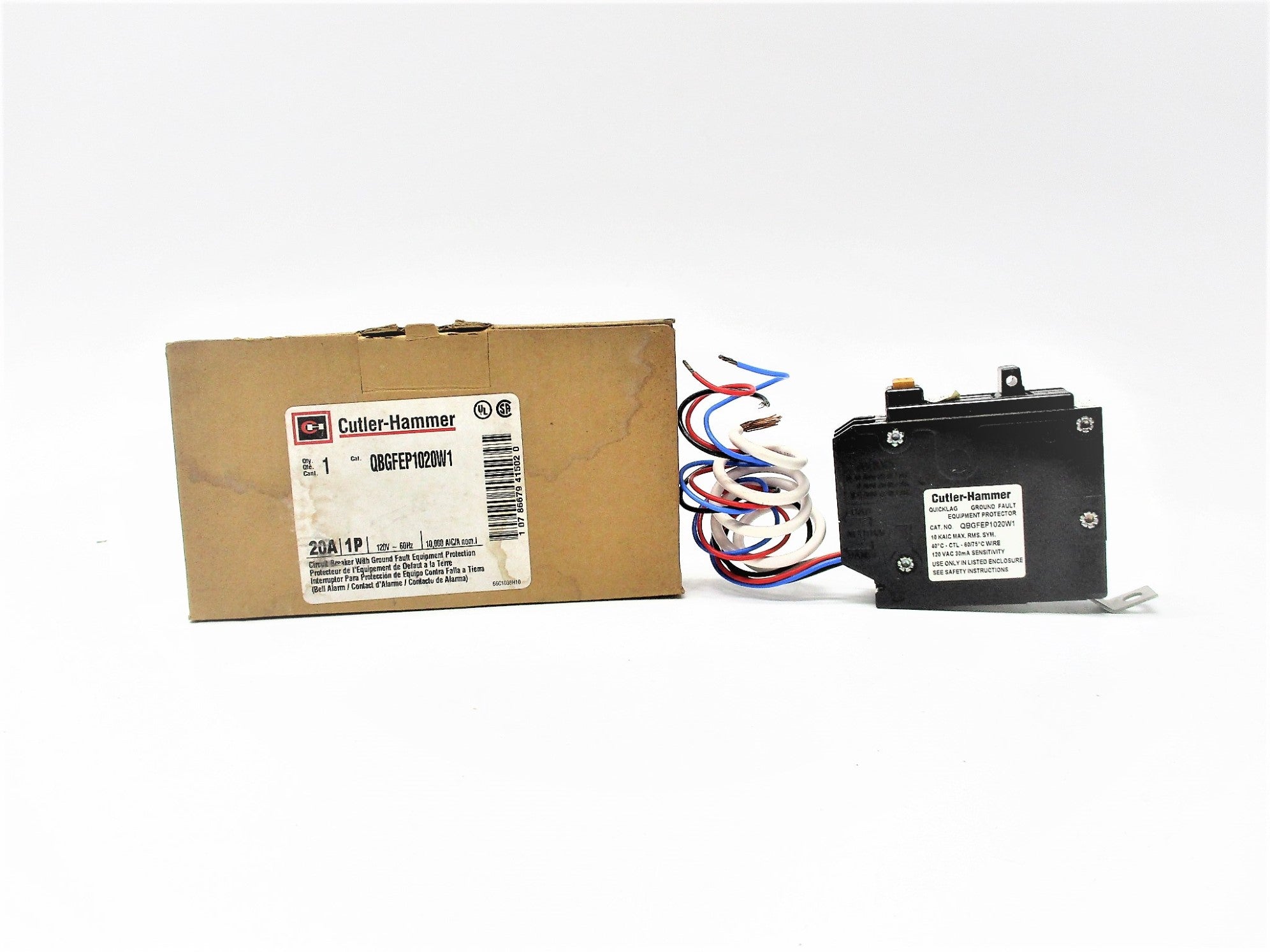 CUTLER HAMMER QBGFEP1020W1 120V 20A NSMP