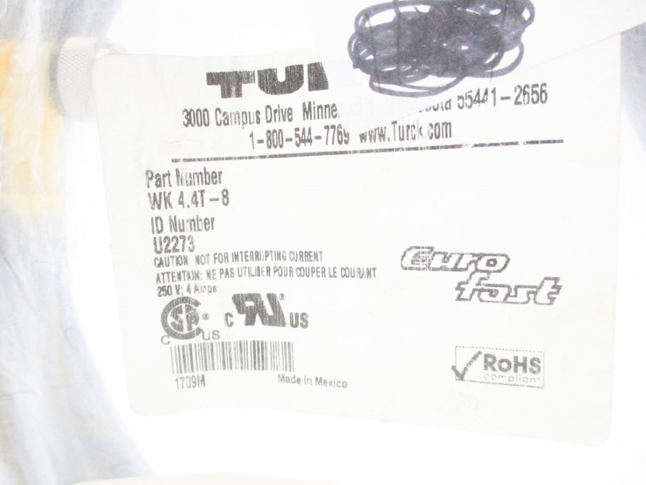 TURCK WK4.4T-8 U2273 250V 4A NSMP