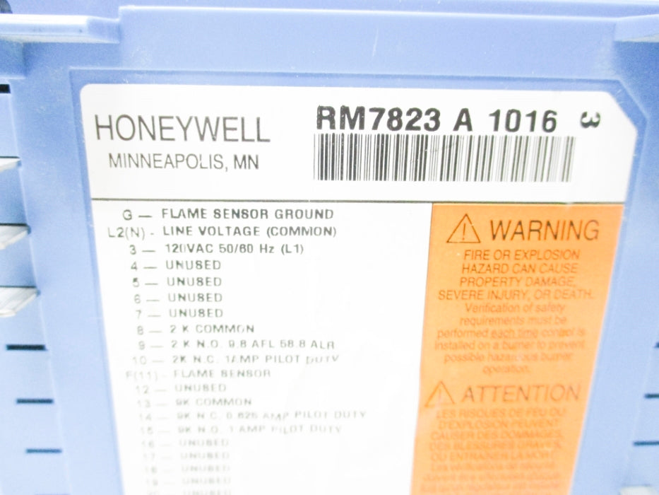 HONEYWELL RM7823A1016 120VAC 1A  UNMP
