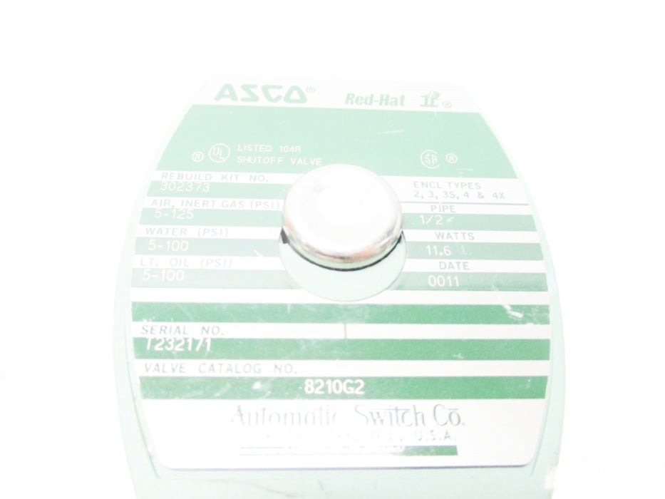 ASCO 8210G2 5-100PSI 24VDC NSNP