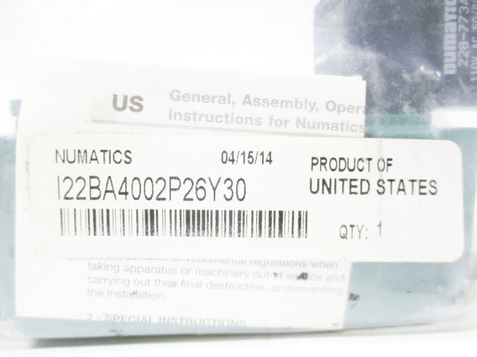 NUMATICS I22BA4002P26Y30 NSMP