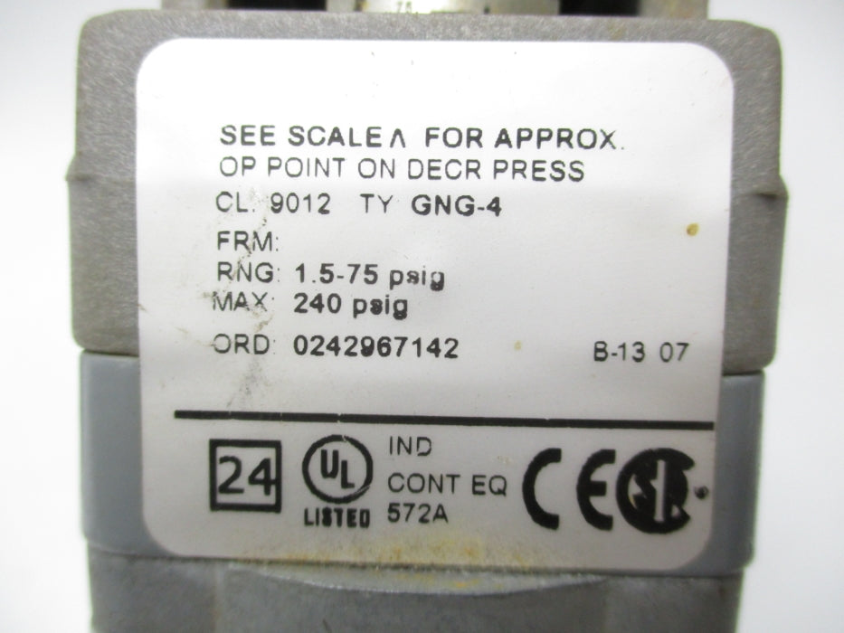 SQUARE D 9012GNG-4 240PSI UNMP