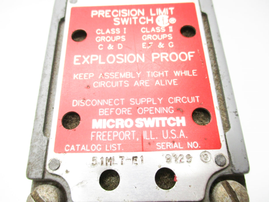 MICRO SWITCH 51ML7-E1 (AS PICTURED) UNMP