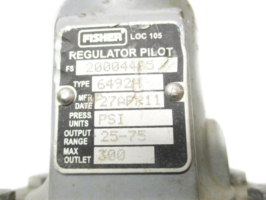 FISHER CONTROLS 6492H 25-75PSI UNMP