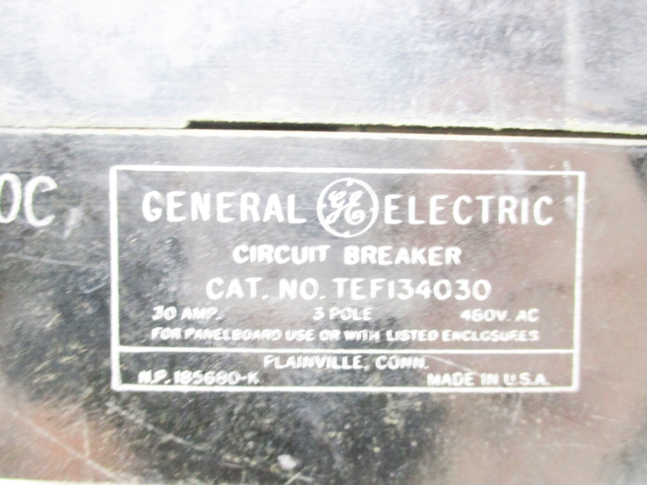 GENERAL ELECTRIC TEF134030 30A 480V UNMP