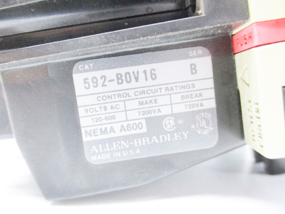 INDUSTRIAL SPARE PART 592-BOV16 SER. B 120-600V UNMP