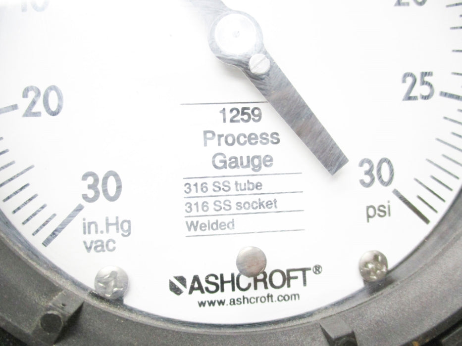 ASHCROFT 1259 316SS 30-0-30PSI UNMP