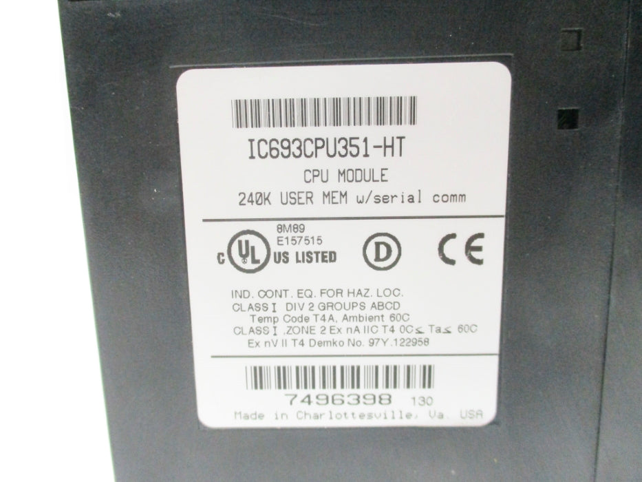 GE FANUC IC693CPU351-HT UNMP