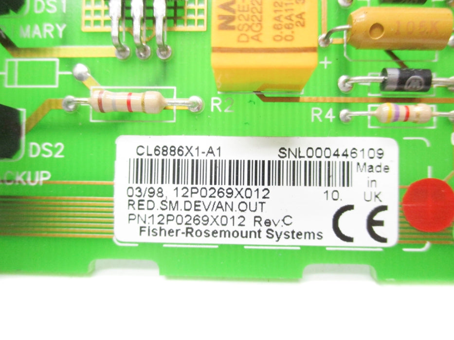 FISHER ROSEMOUNT CL6886X1-A1 12P0269X012 REV. C (AS PICTURED) UNMP